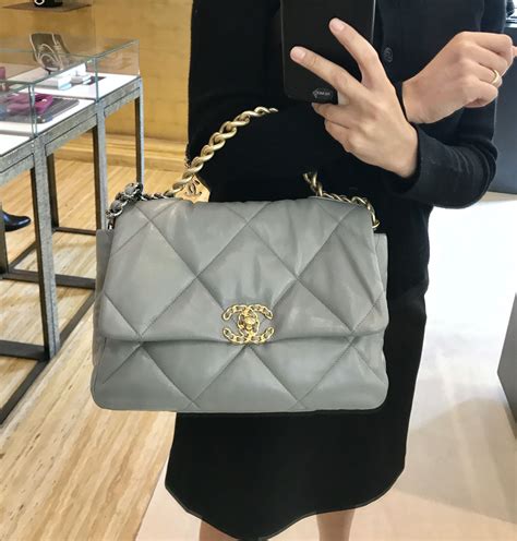 chanel grey and white bag|chanel bags white color.